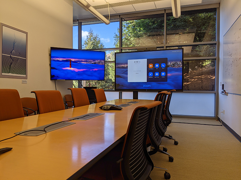 After: Completed upgrades and final setup in conference room 67-3204 at the Molecular Foundry, Lawrence Berkeley National Laboratory, Berkeley, California. (Credit: IT Division/Berkeley Lab)
