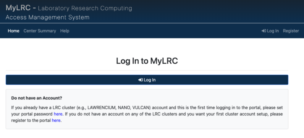 Preview of the MyLRC application under current development. 