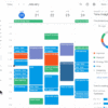 Demonstration of color coding labels for Google Calendar events gif.