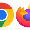 Chrome and Firefox browser logos.