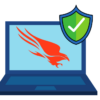 CrowdStrike Falcon is the Lab's official antivirus software. Image description: Graphic of a laptop with the CrowdStrike Falcon logo on the screen and a green cyber security checkmark icon.