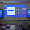 Projector and multiple displays in the updated 50A-5132 Sessler Zoom Room.