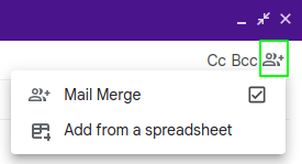 Mail merge in Gmail replaces the former multi-send mode. (Credit: Google)