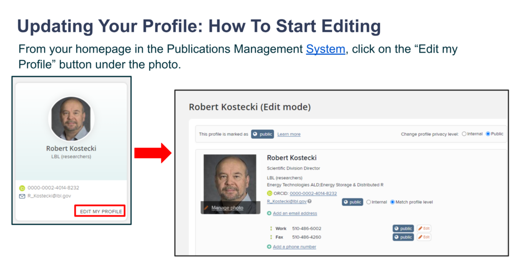 How to start updating your profile on the UC publications management system at oapolicy.universityofcalifornia.edu.
