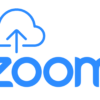 Zoom logo with an arrow pointing into a cloud.