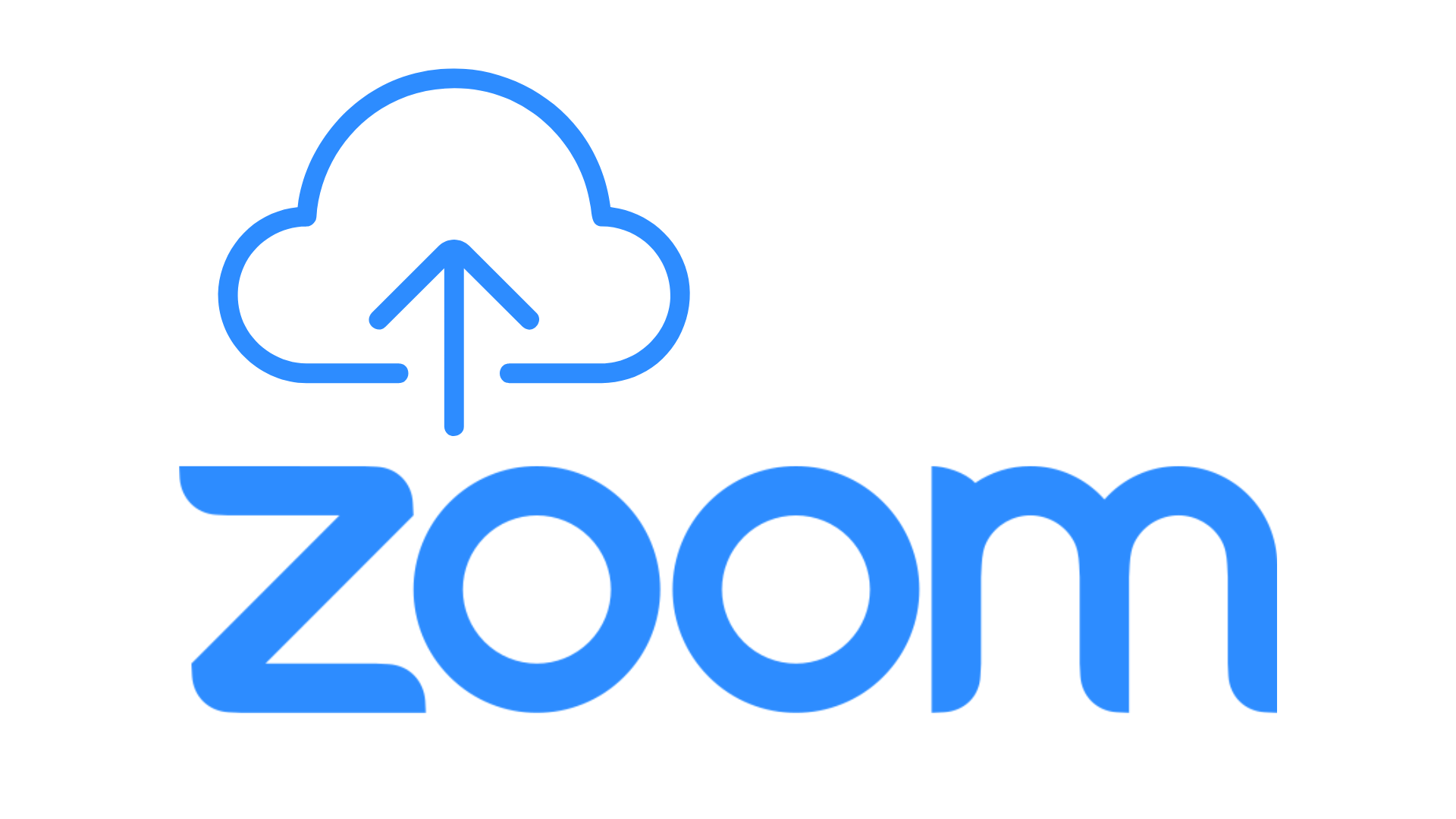 Update to the Zoom cloud recording policy at Berkeley Lab. Zoom logo with an arrow pointing up into a cloud graphic.