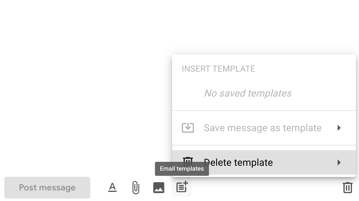 Use email templates in Google Groups.