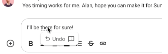 autocorrect in Google Chat