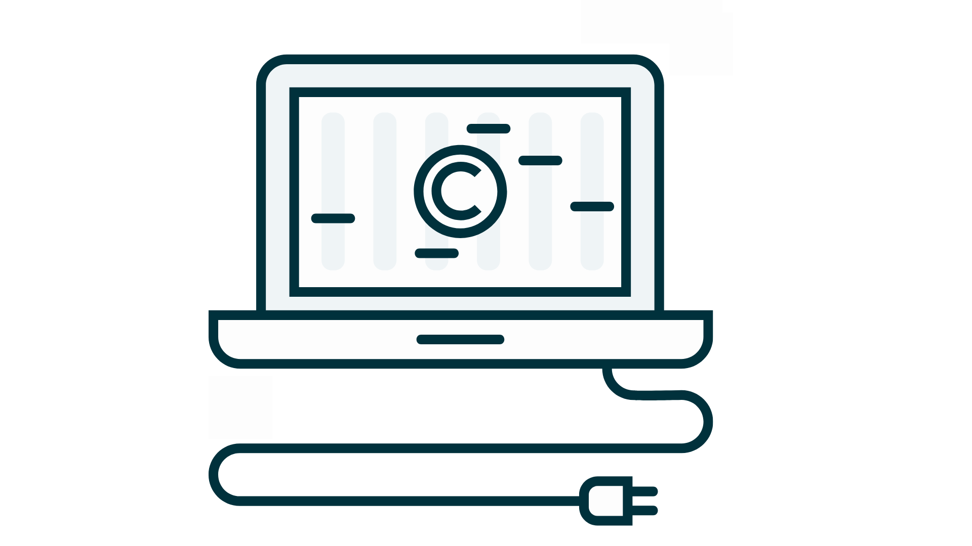 copyright symbol on a computer