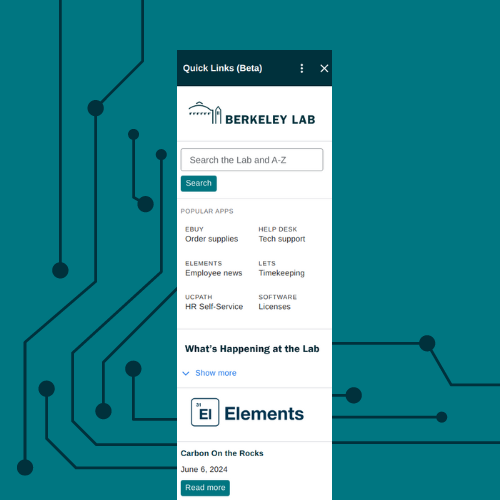 Berkeley Lab Side Panel Add-On Beta Release