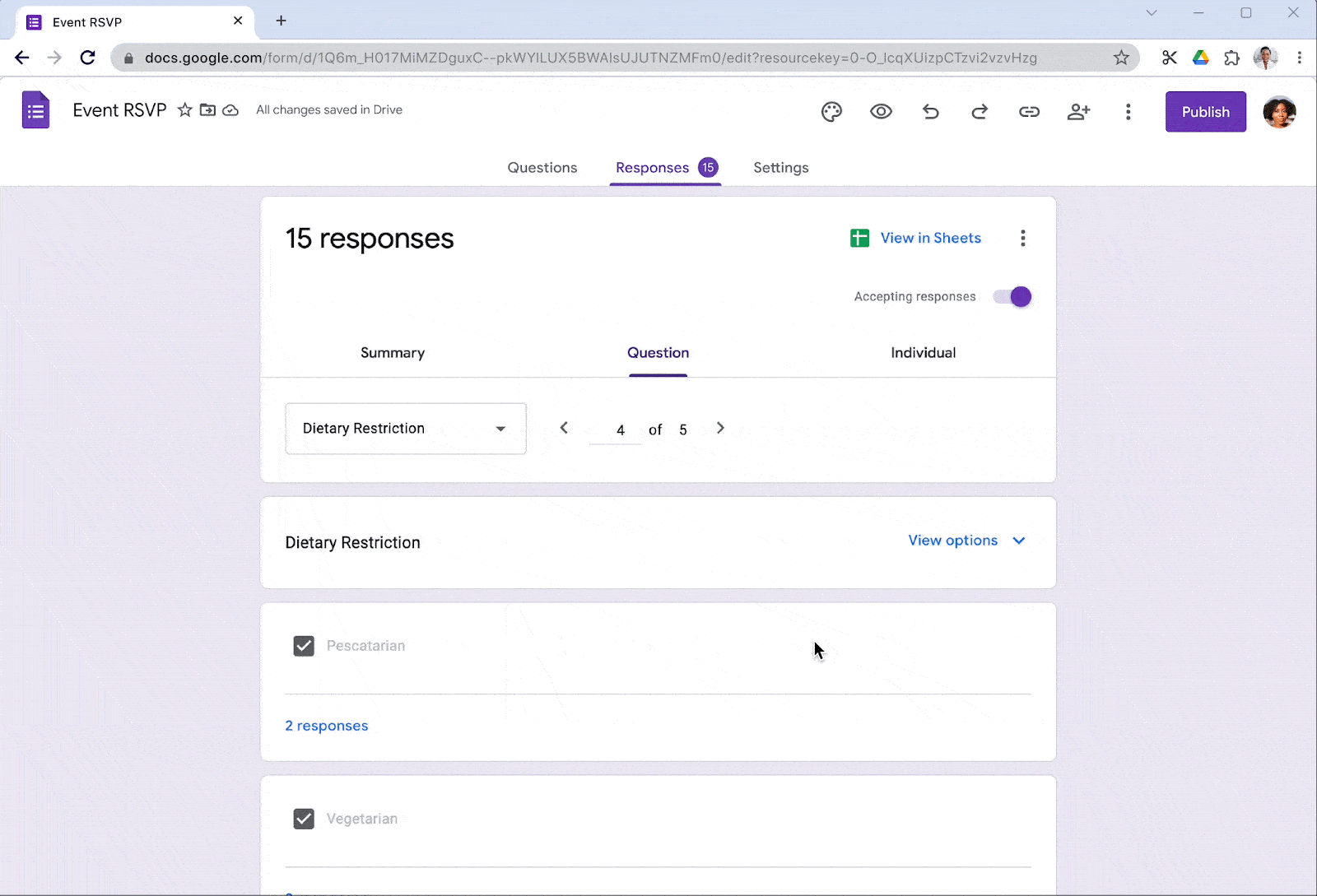 Google Forms - Feature that enables users to more easily view and structure their Google Form data in Sheets 