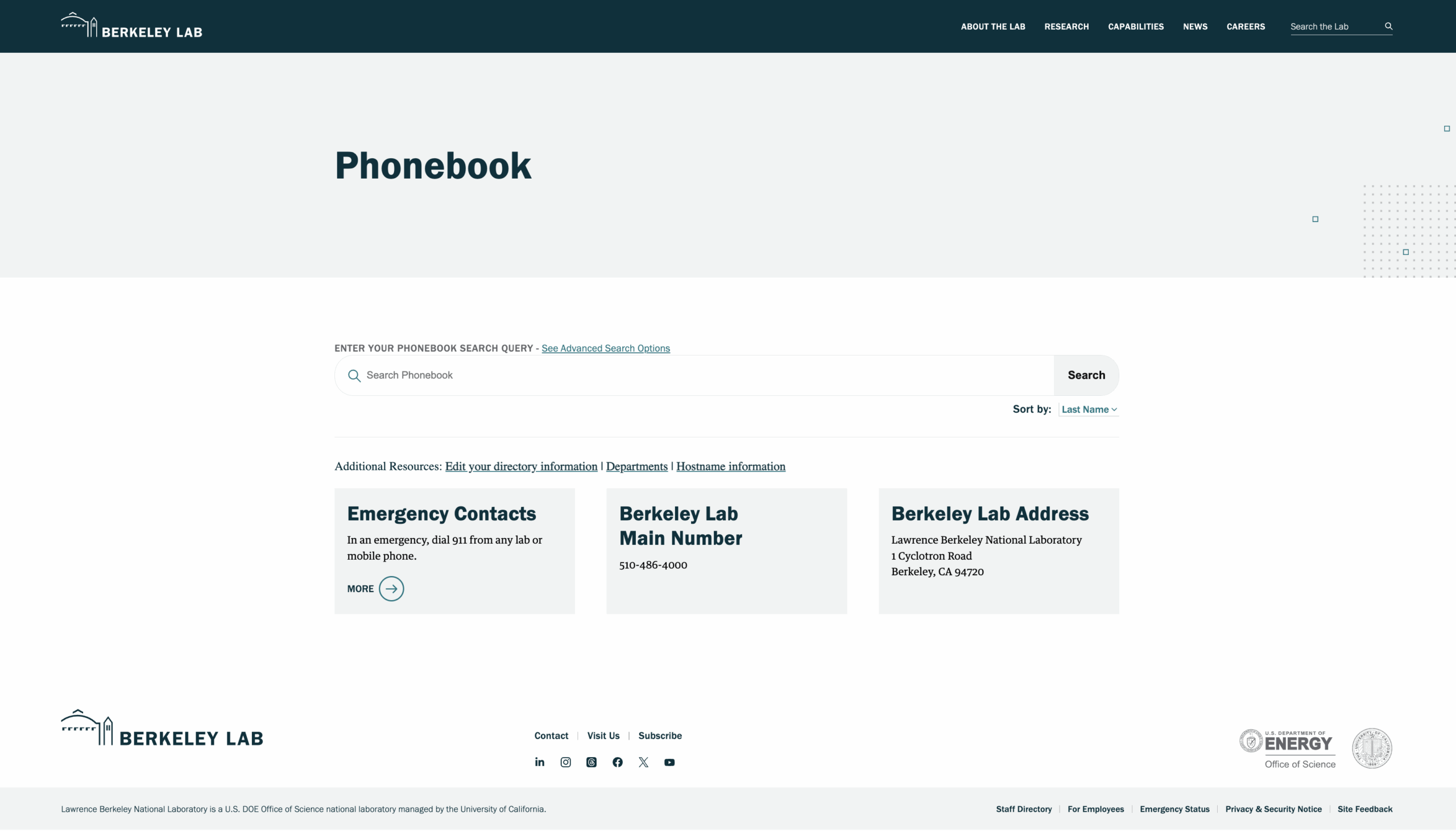 New Phonebook who dis? IT Revives Berkeley Lab Phonebook with Modernized Design and Improved Search